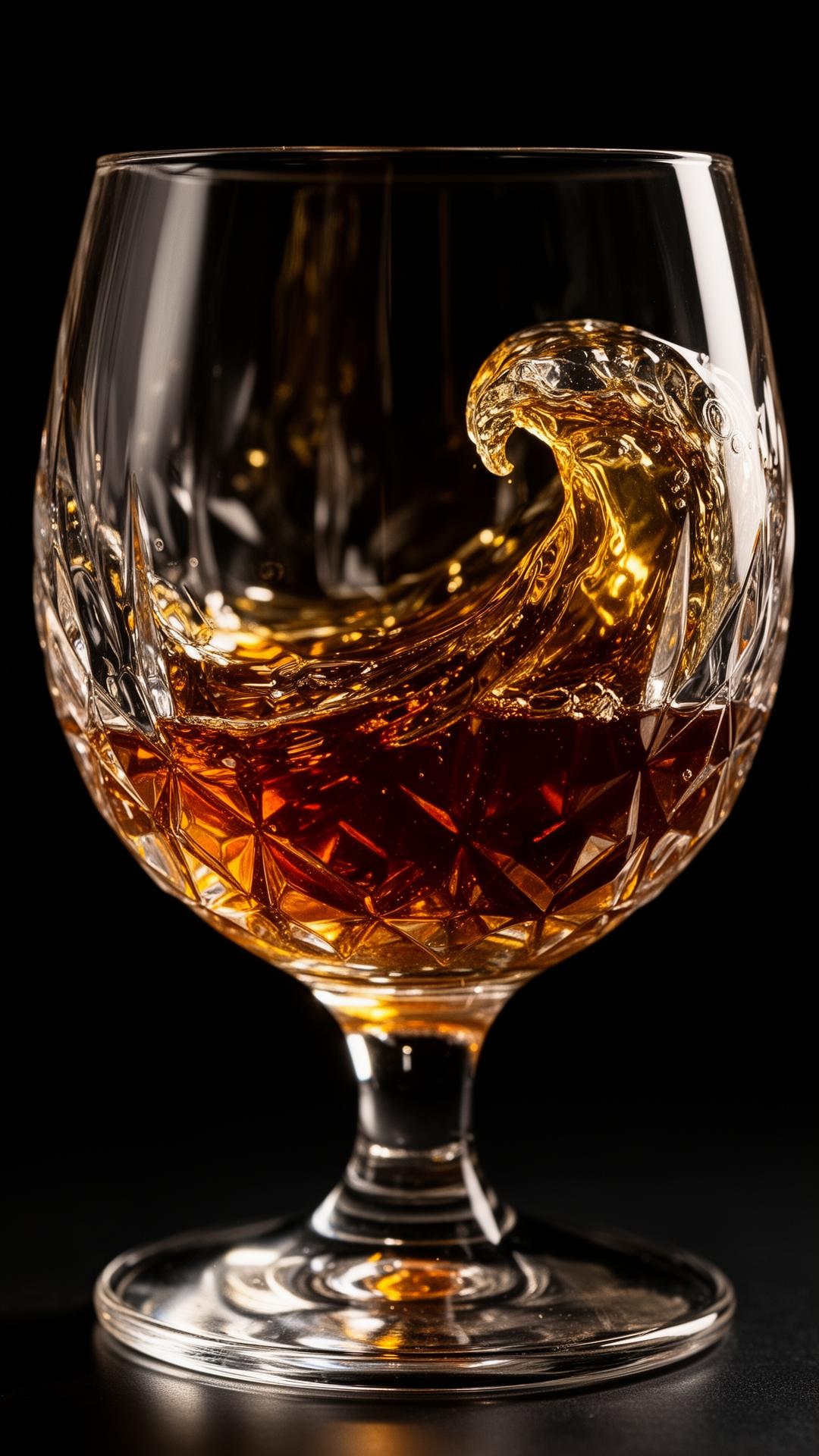 Aged whisky in crystal